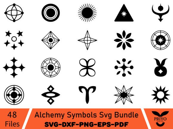 Alchemy Symbols Svg Bundle: Graphics and Illustrations for Creative Sellers