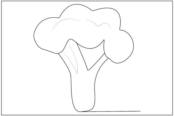 Broccoli Line Art Graphics
