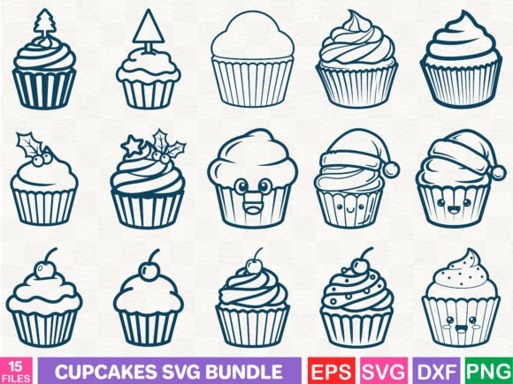 Cupcakes SVG Bundle: Graphics for Creative Publishing