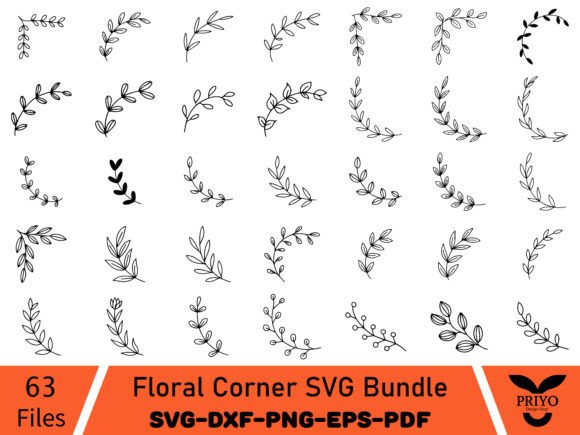 Floral Corner SVG Bundle: Graphics and Illustrations for Crafters