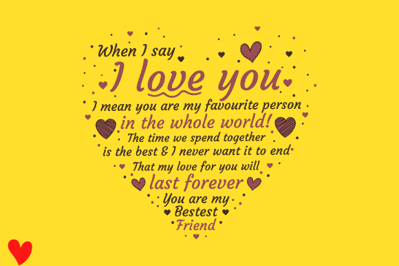 I LOVE YOU HEART ROMANTIC SIGN LOVE Graphics