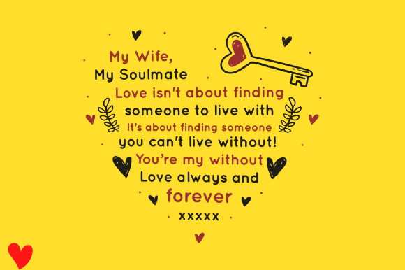 SOULMATE WIFE HEART ANNIVERSARY HER LOVE Graphics