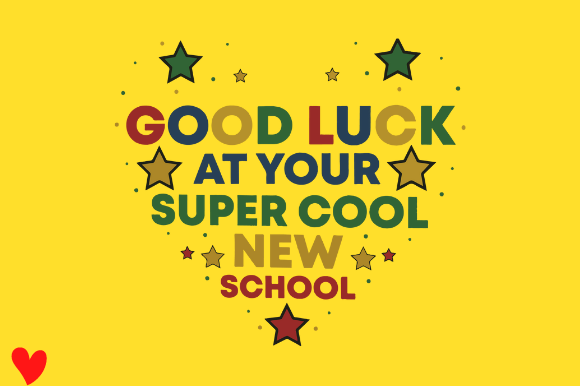 Starting School Good Luck Graphics for Crafts